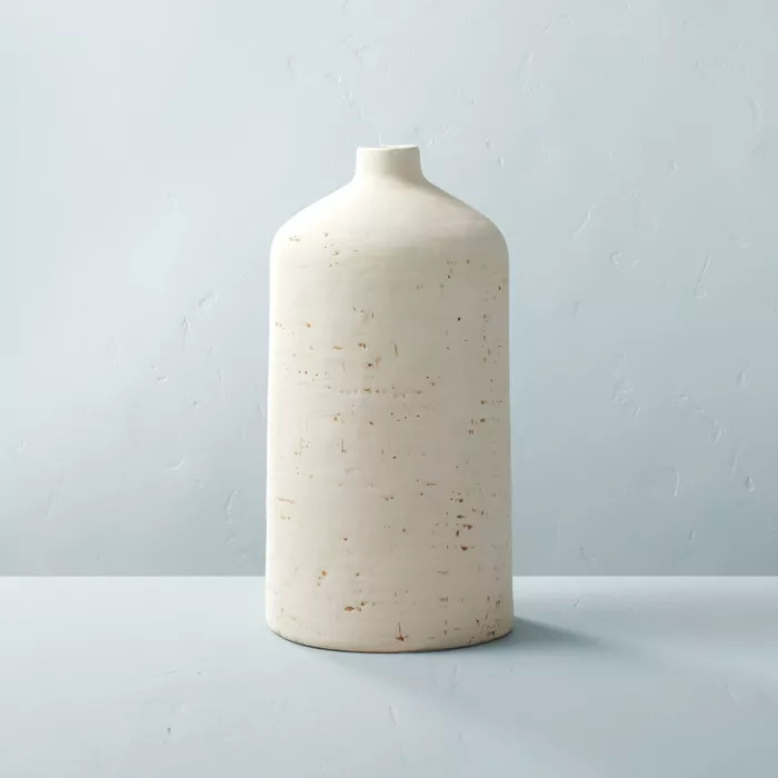 Distressed Ceramic Vase Natural White - Hearth & Hand™ with Magnolia | Target