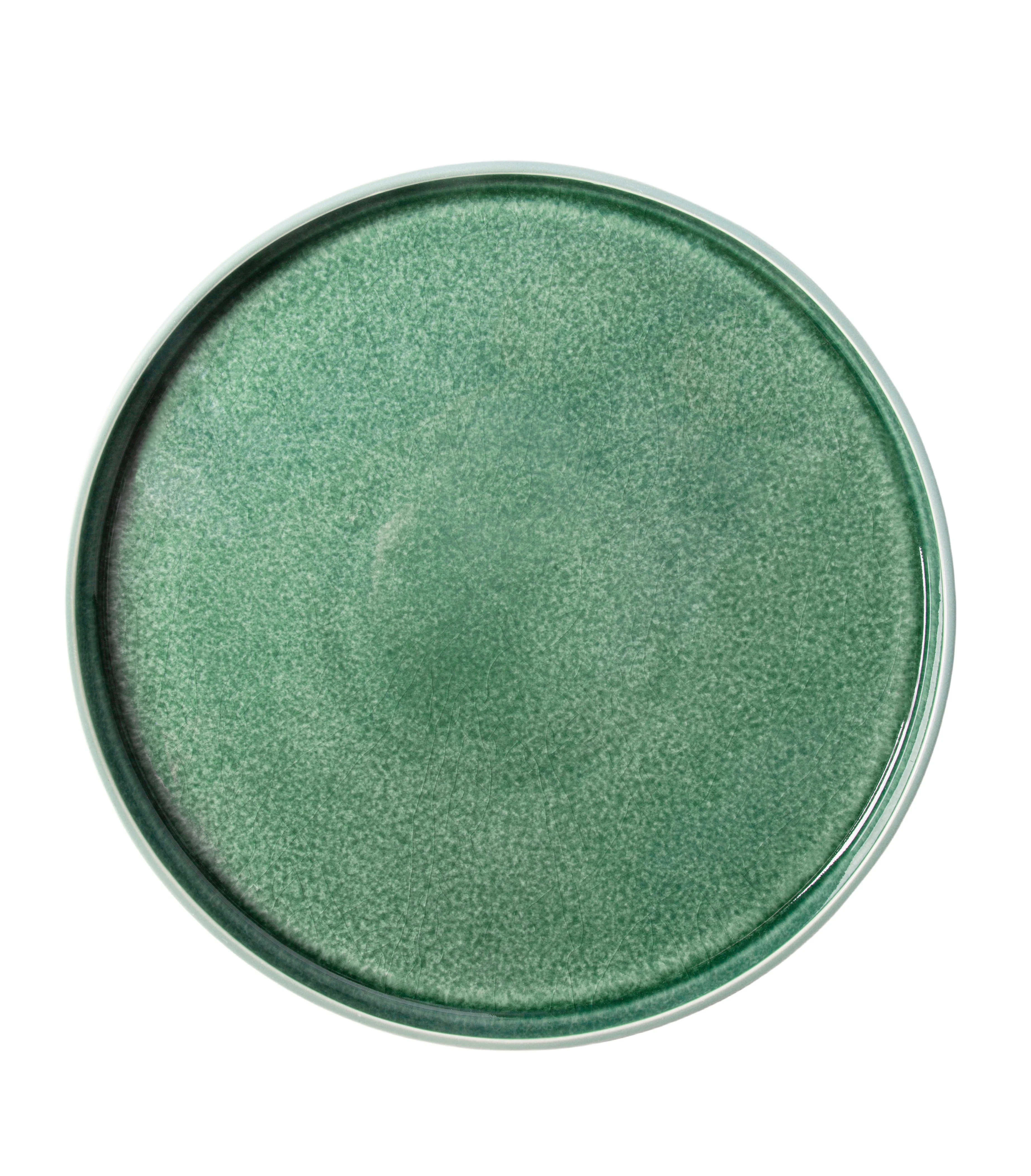 Better Homes & Gardens-Parker Green Stoneware Stackable Dinner Plate | Walmart (US)