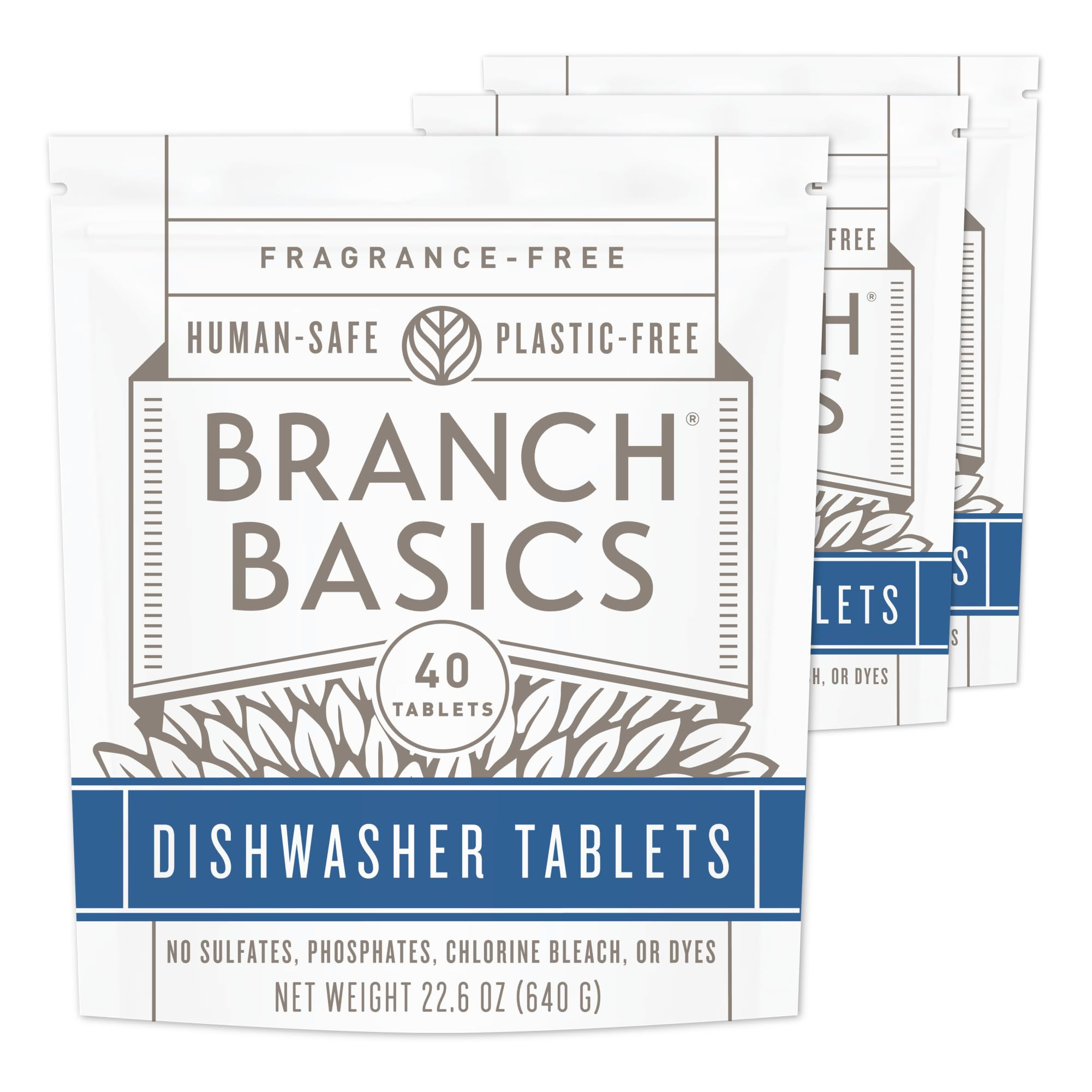 Branch Basics Dishwasher Tablets – 120 Ct | Plastic-Free, Fragrance-Free, Human-Safe | Delivers... | Amazon (US)