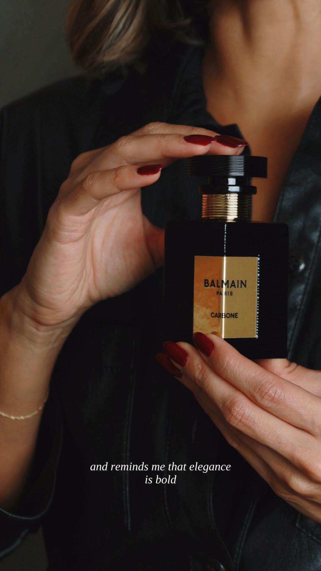There’s power in knowing who you are and expressing it without hesitation. For me, that’s what Carbone by @balmainbeauty is. A bold blend of white musk, rose neoabsolute, and suede that captures strength and softness in perfect balance #AD 