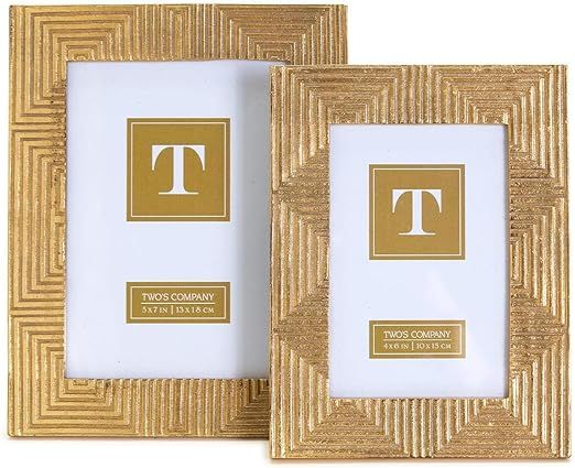 Two's Company Set of 2 Golden Age Photo Frames Includes 2 Sizes | Amazon (US)