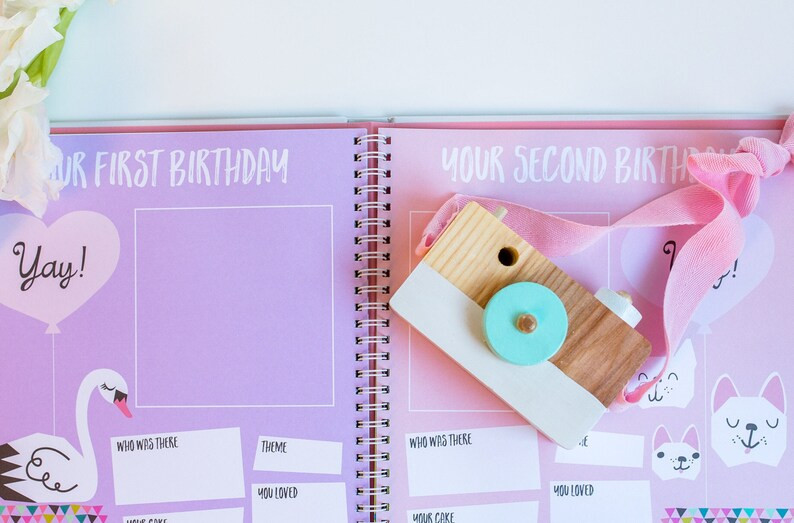 Handmade Wooden Camera Toy Pink and Aqua | pastel | handmade toddler baby toy | Etsy (US)