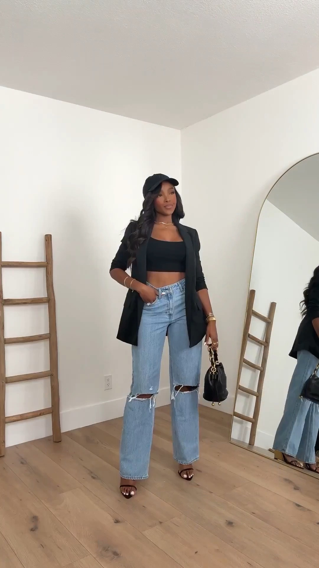 Denim and blazer outfit✨ Everything from this look is linked below. 👇🏽    

Wearing: Size Small | 5’4” | 140 lbs | Denim 2 Long

📲   Download the FREE LTK app & follow me (@kirasfashionfinds) to shop all my daily finds.  #LTKootd #LTKPetite #LTKU