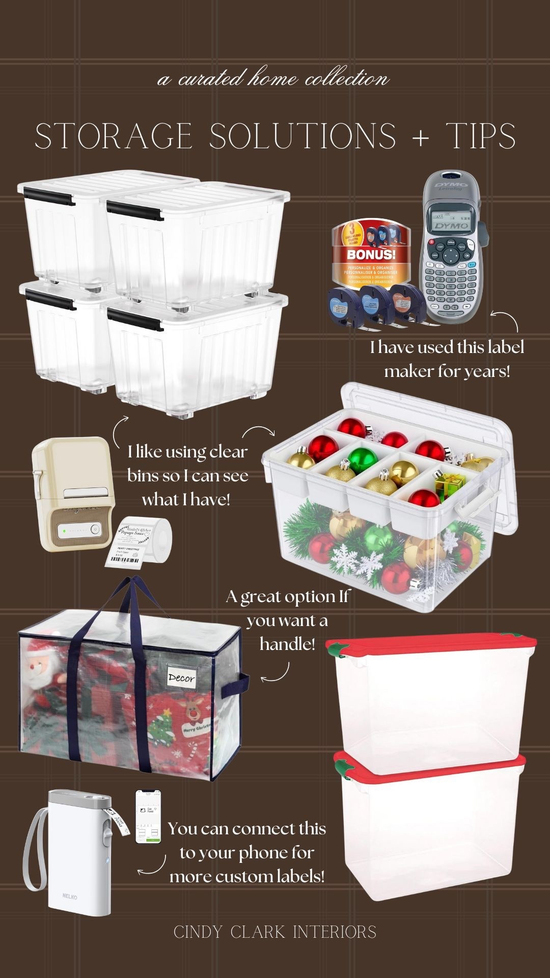 One of my biggest solutions and tips for organizing your holiday decor is to use clear bins and label everything! Being able to see what’s inside as well as having it clearly labeled allows me to quickly grab and place the pieces the following year! All these Amazon finds are amazing for staying organized! 

#LTKHome