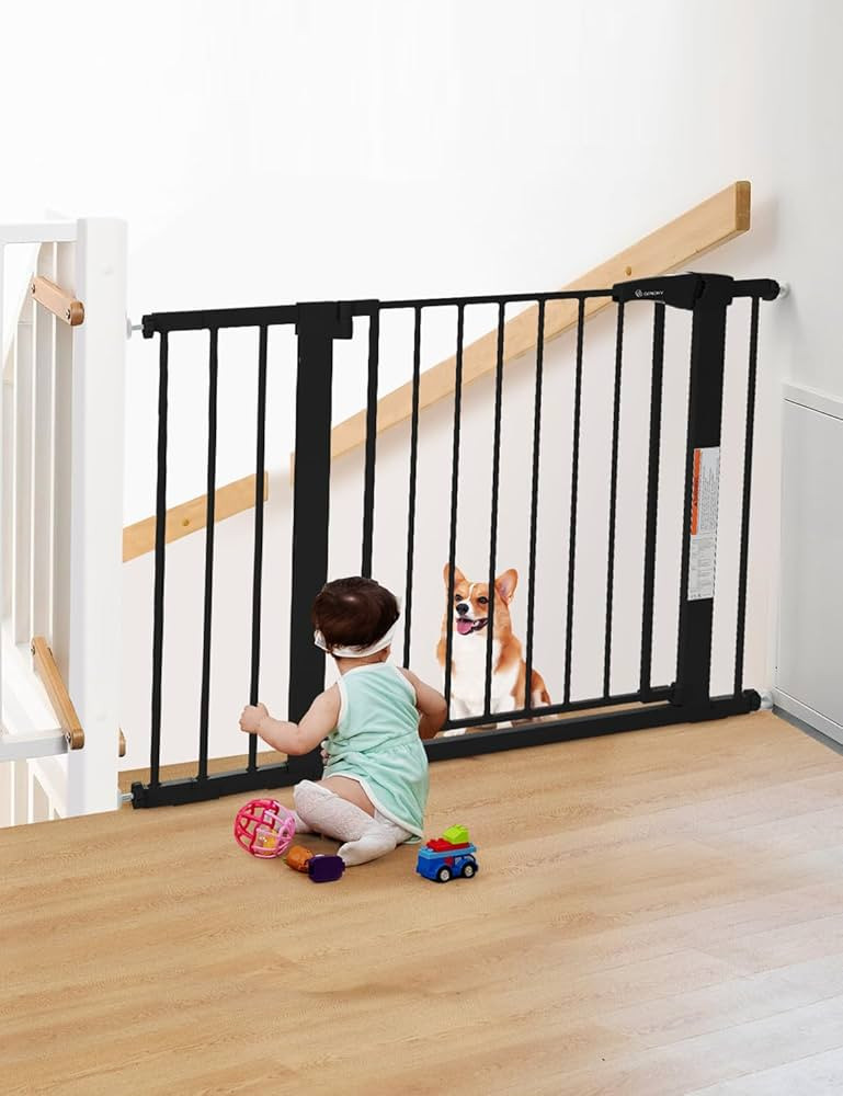 COMOMY Safety Baby Gate Extra Wide 37.8"-43.3", Auto Close Dog Gate for House Doorways Stairs, Pr... | Amazon (US)