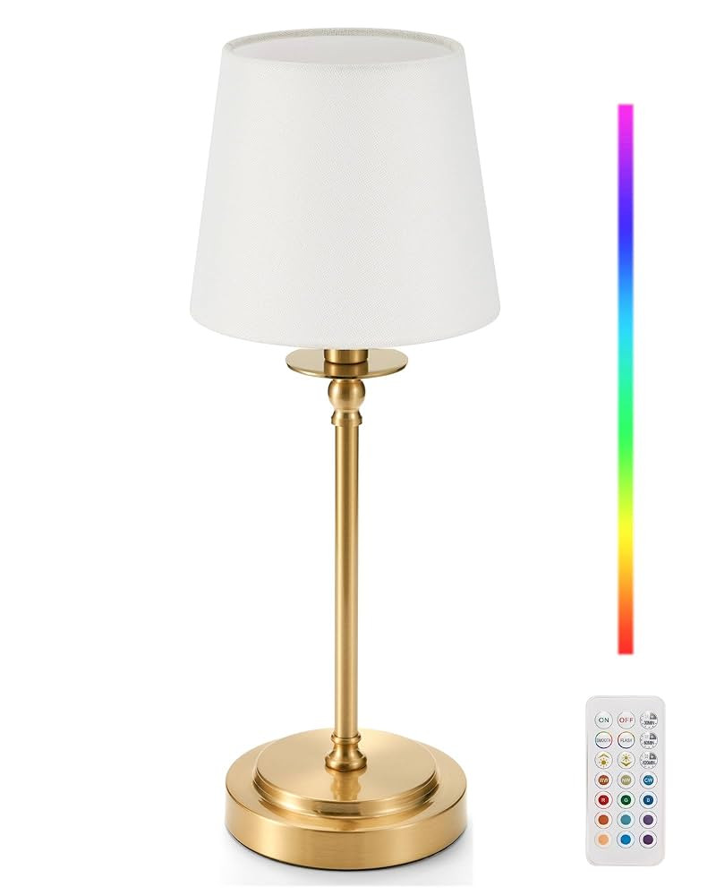 Egobasic Cordless Rechargeable Table Lamp with Remote, Small Portable Battery Operated Lamp with ... | Amazon (US)