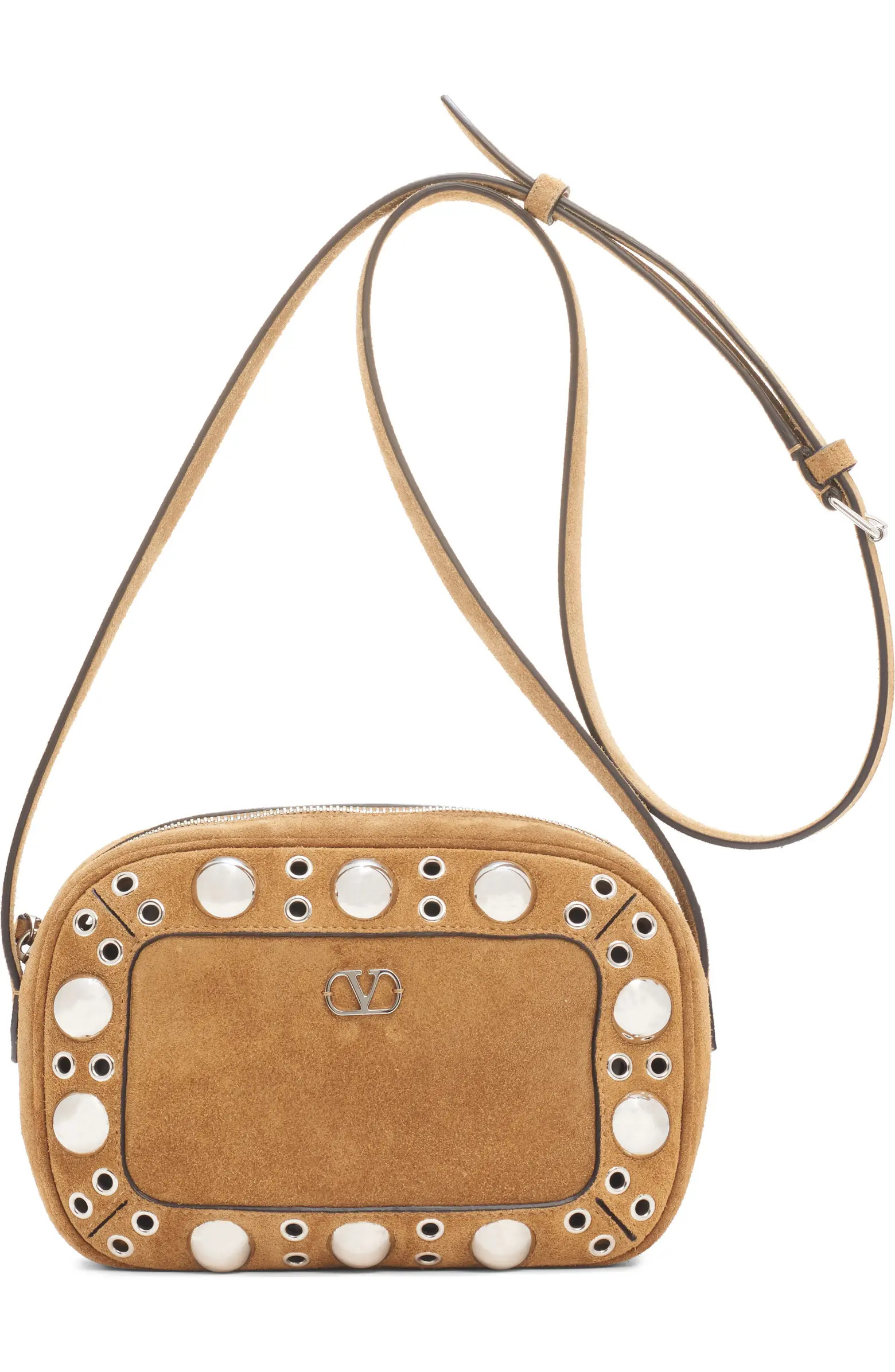 Valentino Garavani Nellcôte Studded Suede Crossbody Bag | Nordstrom | Nordstrom