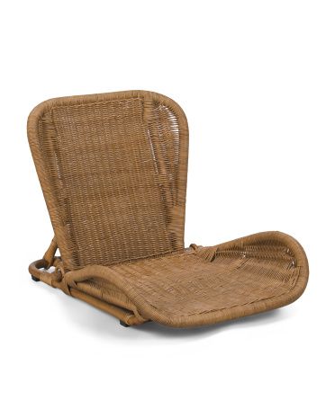 Woven Rattan Folding Spoon Outdoor Chair | TJ Maxx