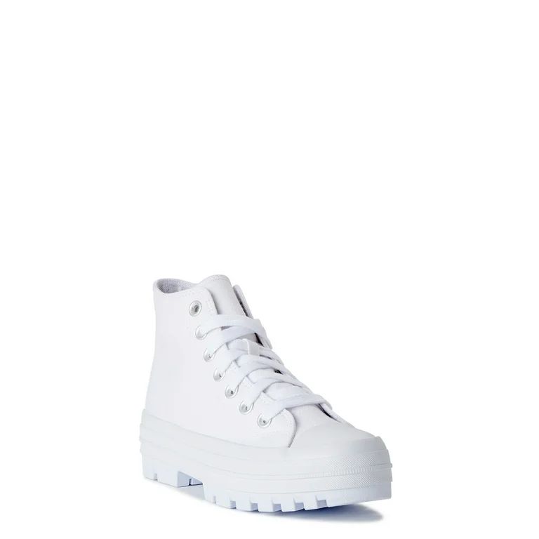 No Boundaries Women's High Top Lug Canvas Sneakers - Walmart.com | Walmart (US)