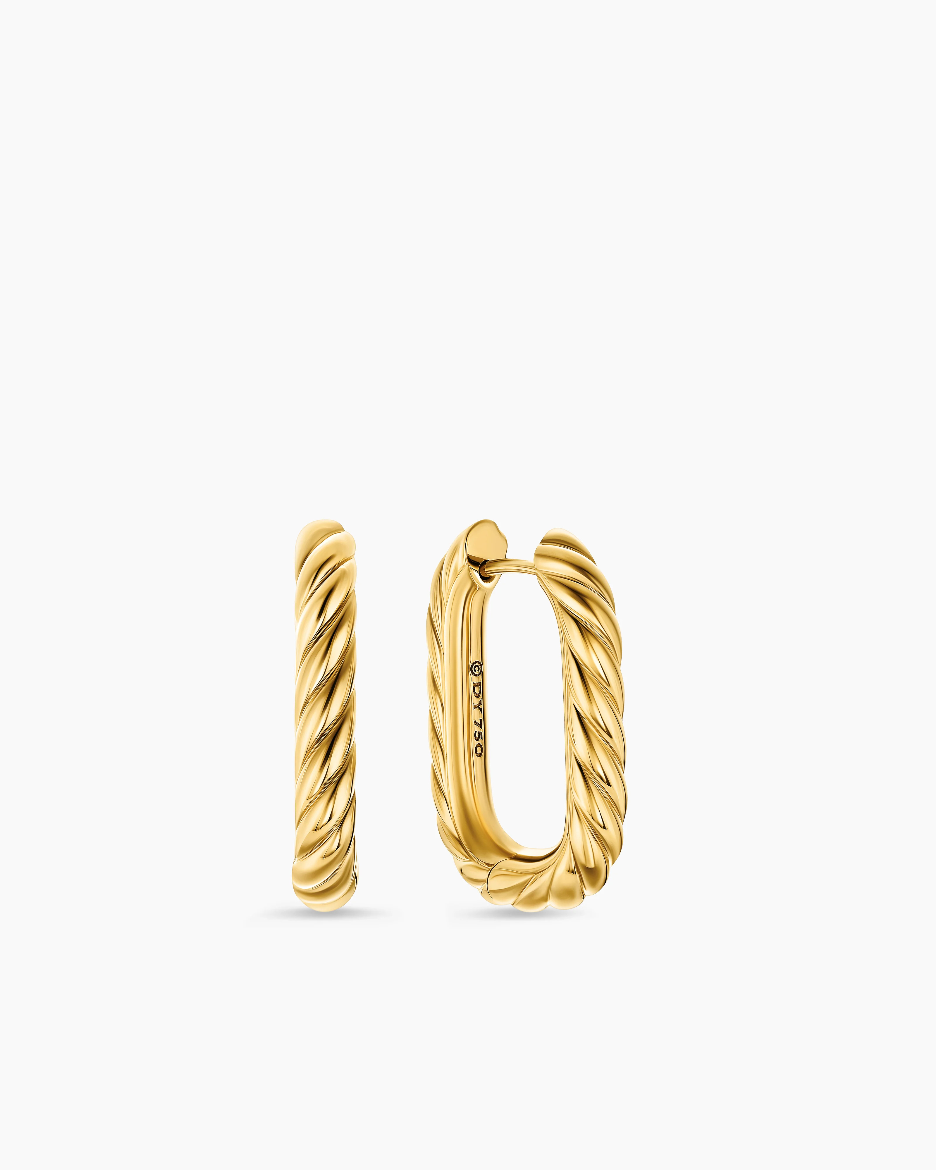 David Yurman | DY Madison® Cable Hoop Earrings in 18K Yellow Gold, 24.3mm | David Yurman