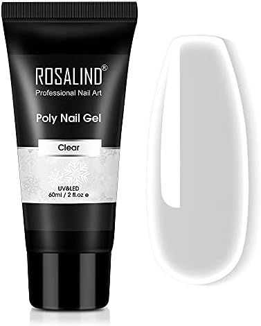 ROSALIND 60ml Clear Poly Nail Gel, Poly Extension Gel of Nail Art Decoration Acrylic Extension, Poly | Amazon (US)