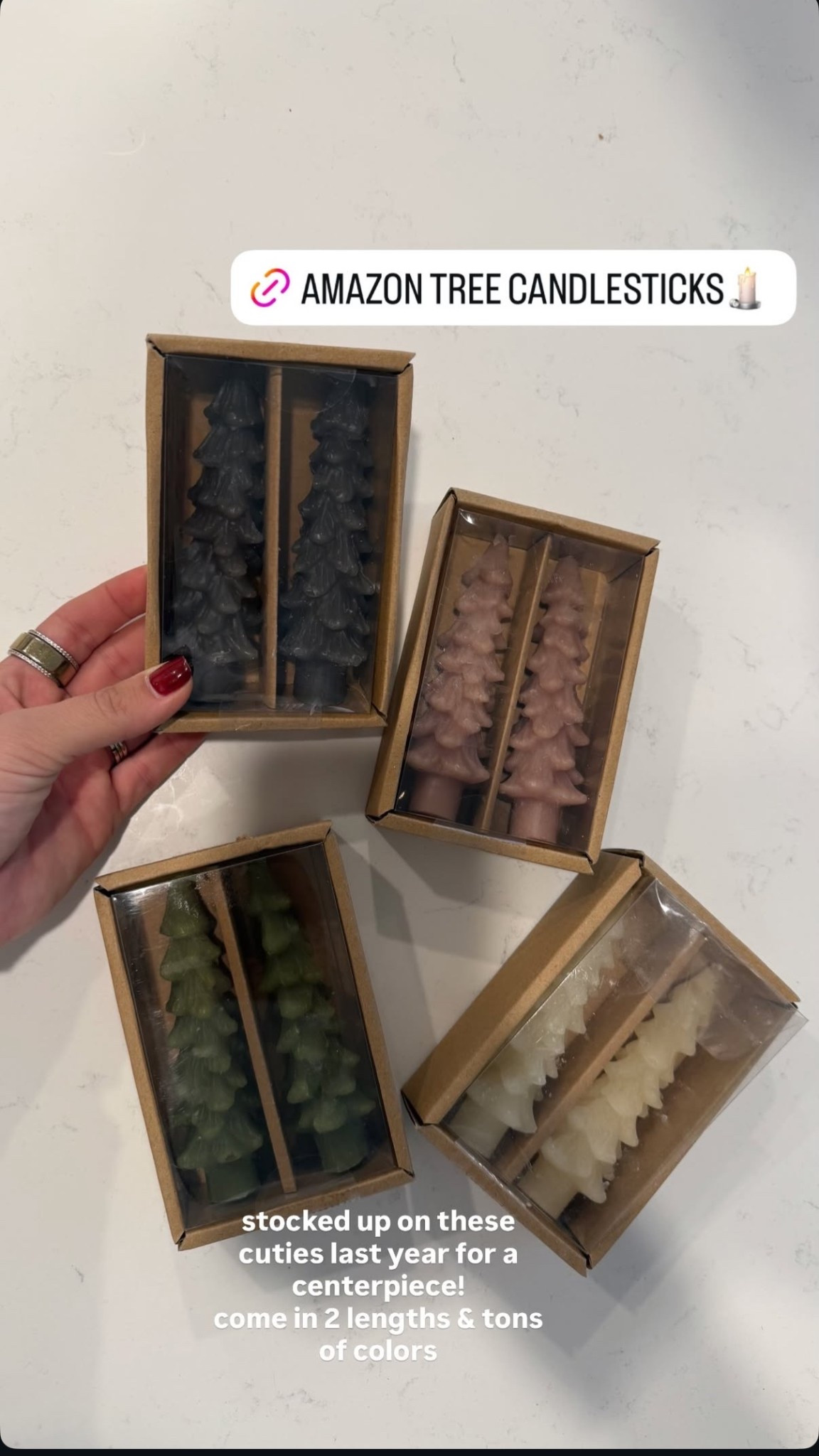 Amazon tree candlesticks! Come in two lengths and tons of colors 

#LTKHome #LTKSeasonal