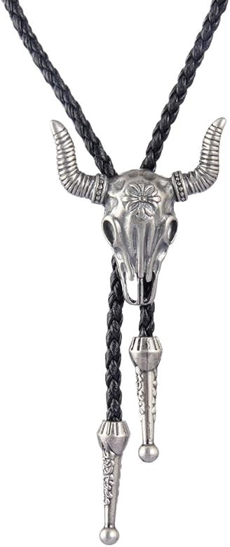 GelConnie Native American Bolo Tie Rodeo Cowboy Leather Necktie Western Necklace Costume Accessor... | Amazon (US)
