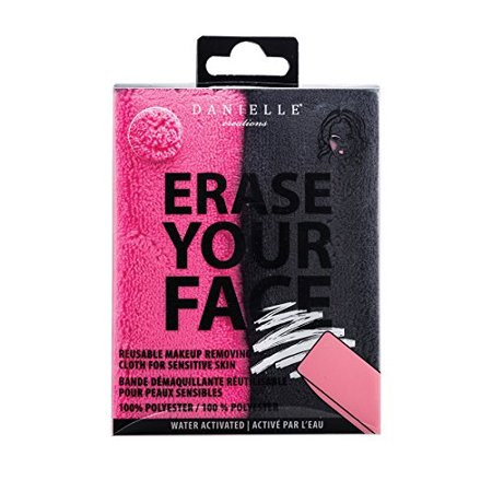 Danielle Erase Your Face Reusable Makeup RemovingCloths, 2-Pack, Pink/Black, 2 Piece | Walmart (US)