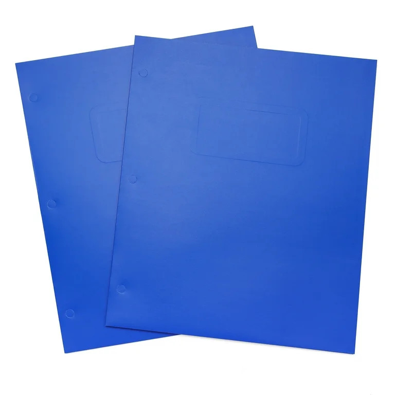 Pen + Gear Two Pocket Paper Folder, Solid Blue Color, Letter Size | Walmart (US)