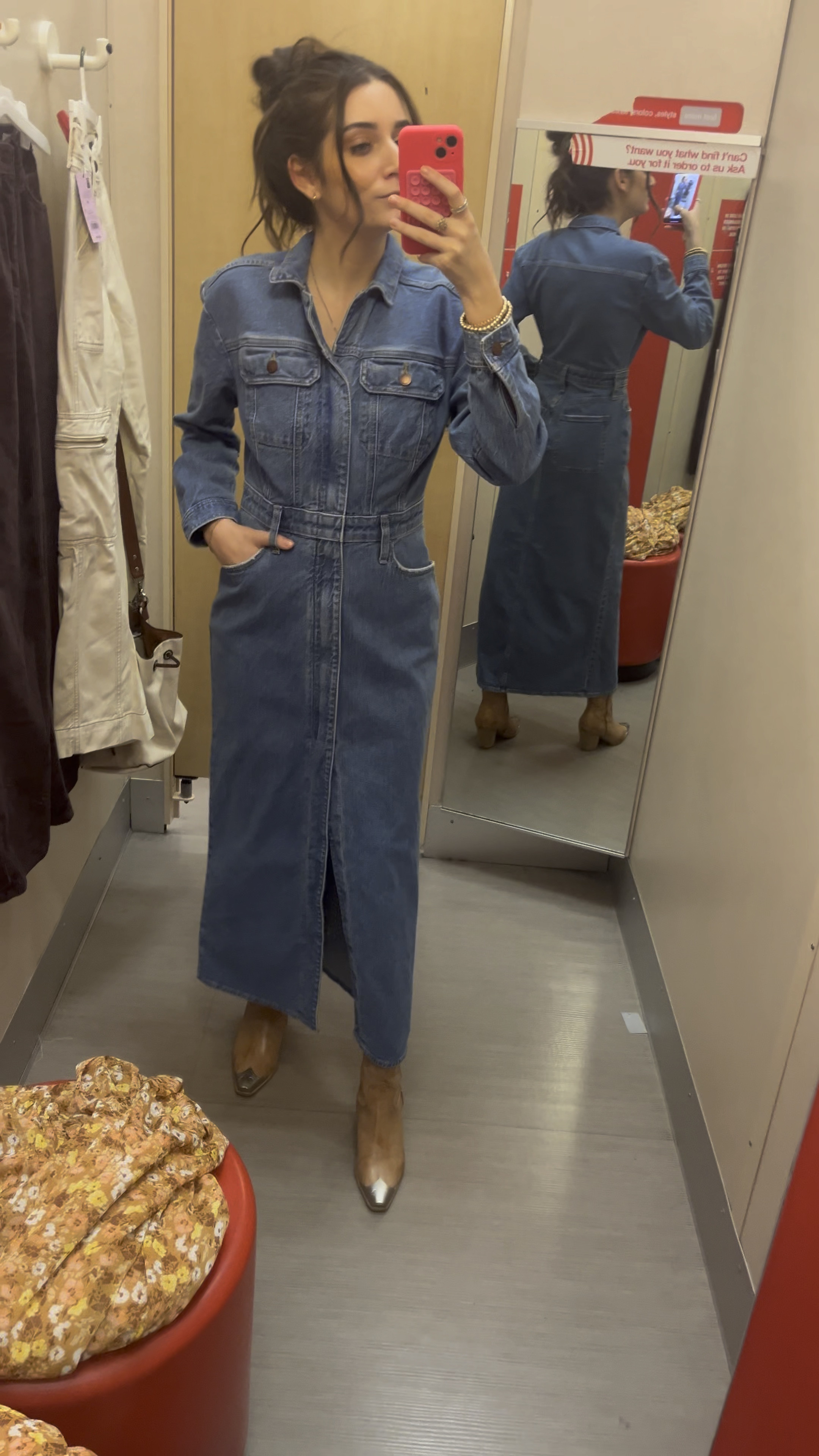 HOW CUTE is this denim dress from target 🤎🍁 this is the perfect fall dress, might wear for family pictures this year!!#LTKfindsunder50 #LTKVideo

#LTKSeasonal
