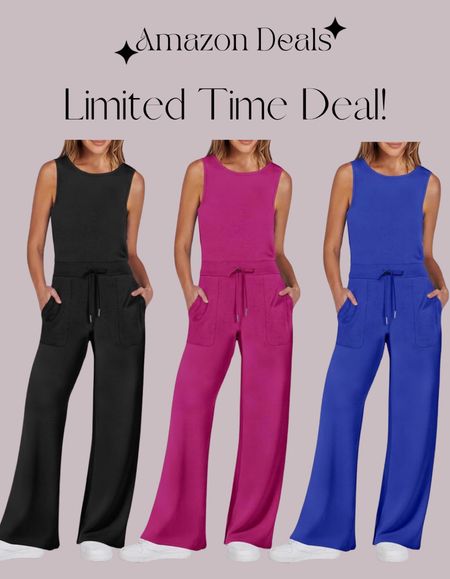 Amazon deals / ANRABESS Womens Jumpsuits 2024 Casual Summer Dressy Romper Sleeveless Wide Leg Long Pants Outfits Fashion Travel Clothes / travel outfit 

#LTKSaleAlert #LTKOver40 #LTKTravel