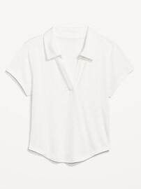 UltraLite Rib-Knit Cropped Polo Shirt for Women | Old Navy (US)