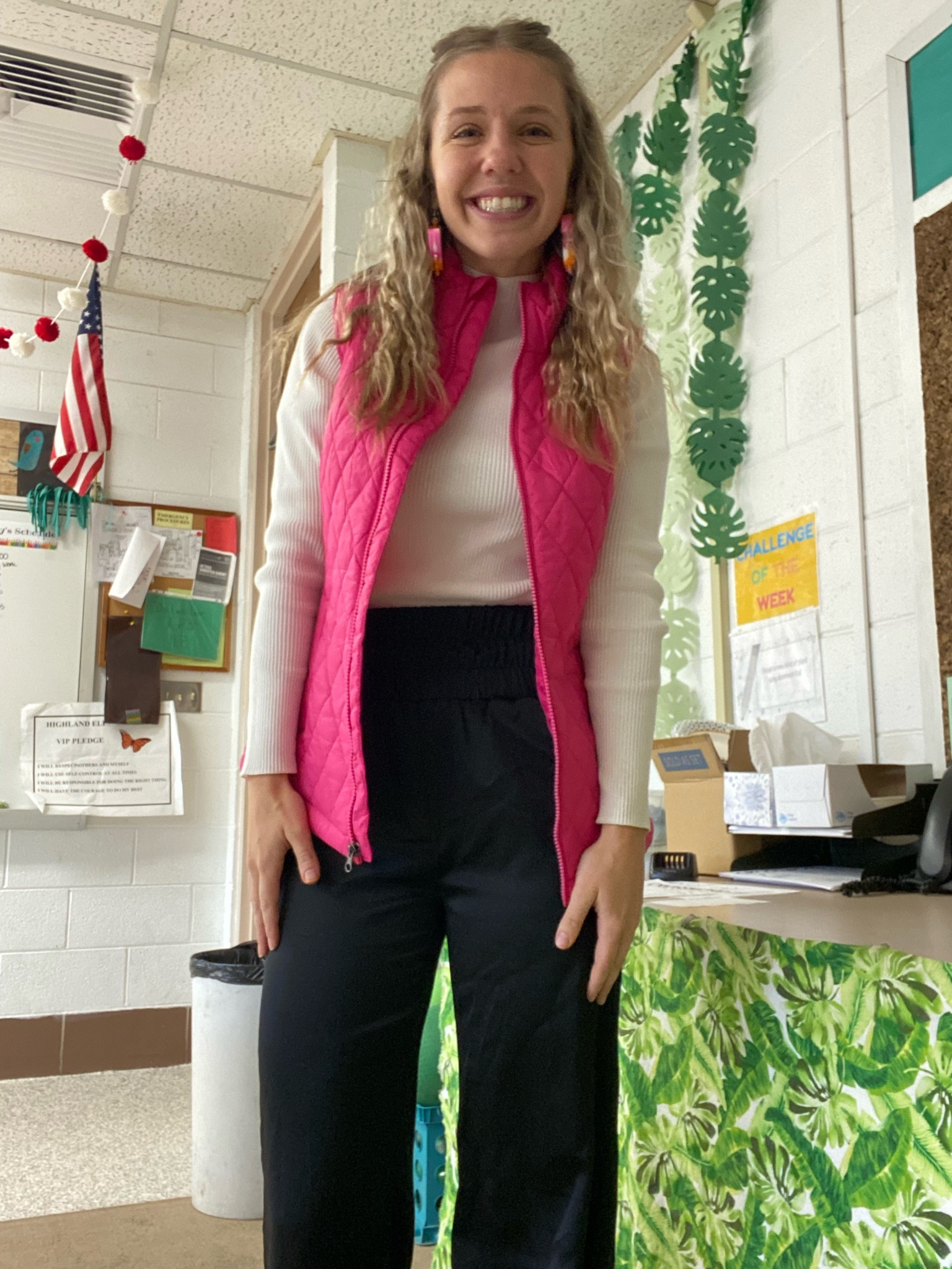 Loved this pop of color in this outfit! The pop it earrings were from a farmers market but I linked similar ones. It’s the easiest way to make your kids smile! (:

#LTKworkwear #LTKfindsunder50 #LTKCyberWeek