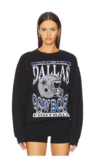 Cowboys Helmet Crew Sweatshirt in Black | Revolve Clothing (Global)