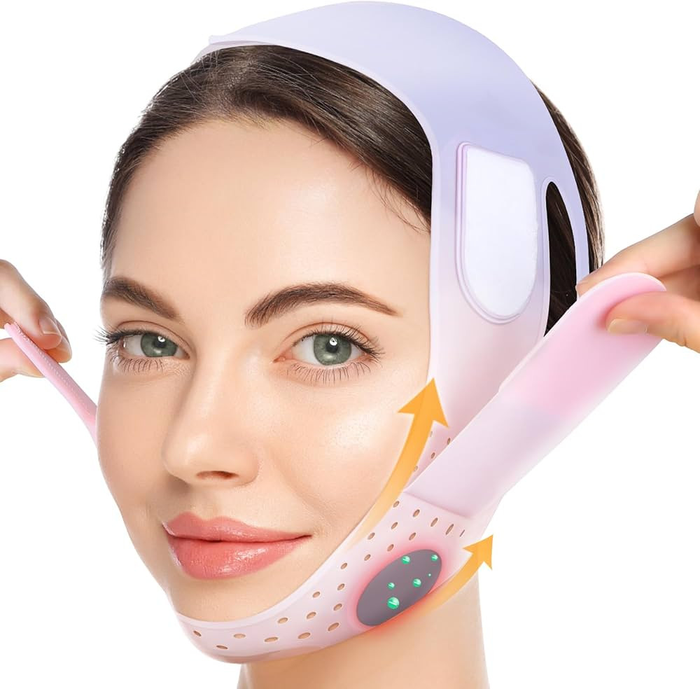 JUSRON V-Line Mask Chin Up Mask Face Strap, Soft Silicone Chin Strap V Shaped Face Mask 23-27 Inc... | Amazon (US)
