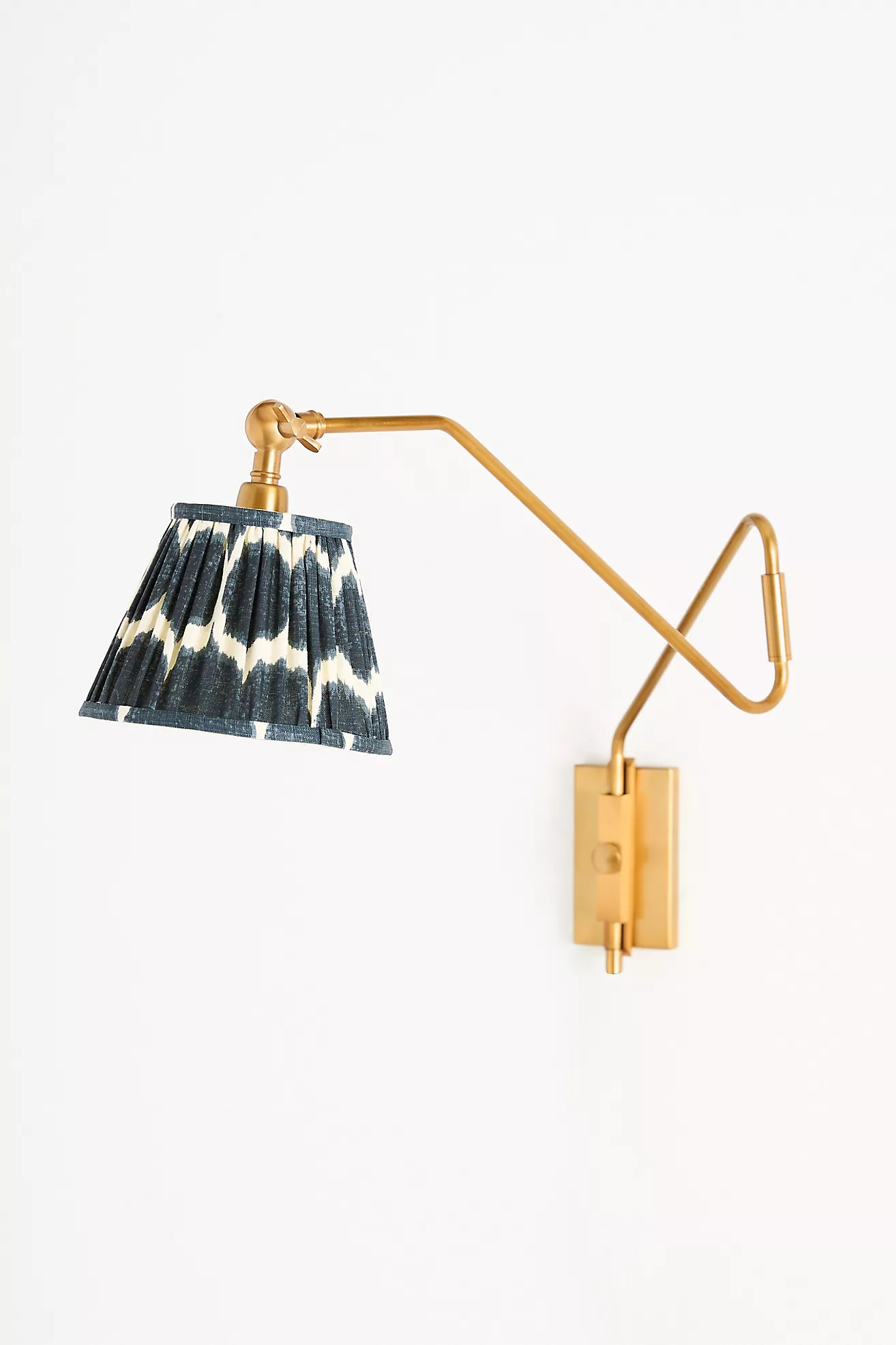 Pooky Cooper Ruched Shade Metal Pivoting Sconce Wall Light | Anthropologie (US)