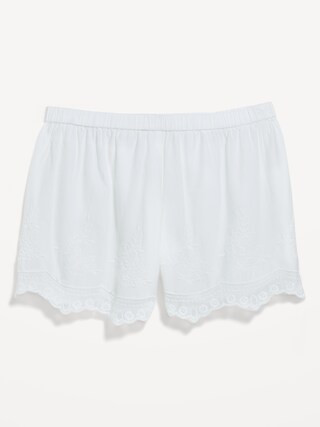 High-Waisted Lace-Trim Shorts | Old Navy (US)