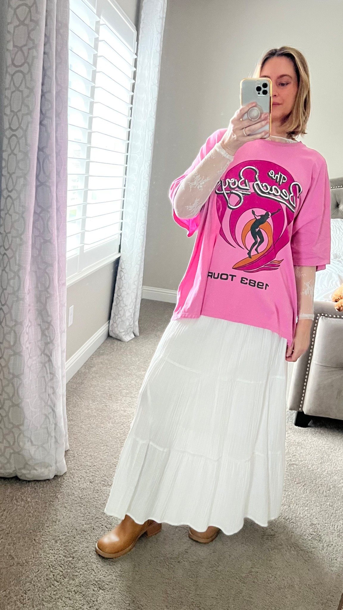 Outfit of the day 💕 Most items are sold out unfortunately 😕 Linking similar options. 

#outfit #maxiskirt #boots #whatiwore #style #fashion 

#LTKootd #LTKOver40 #LTKSaleAlert