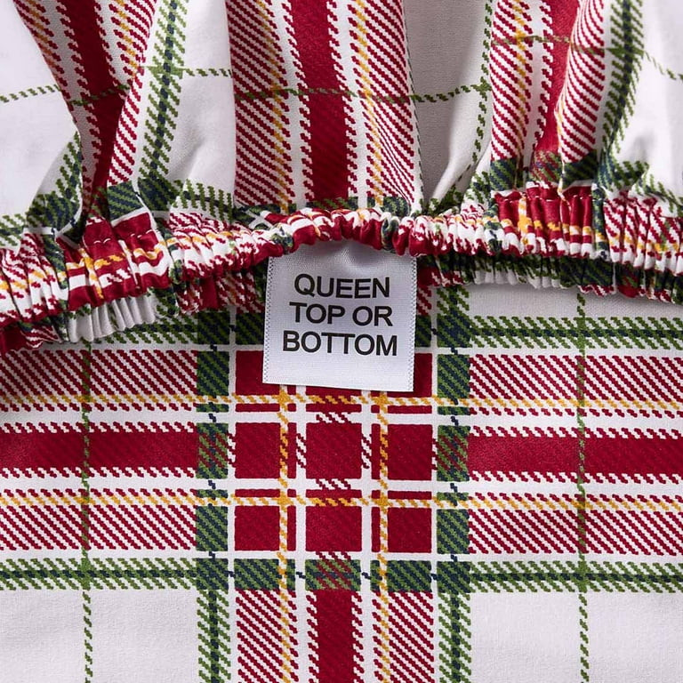 Better Homes & Gardens 4-Piece 300 Thread Count Red Plaid Sateen Sheet Set, King - Walmart.com | Walmart (US)