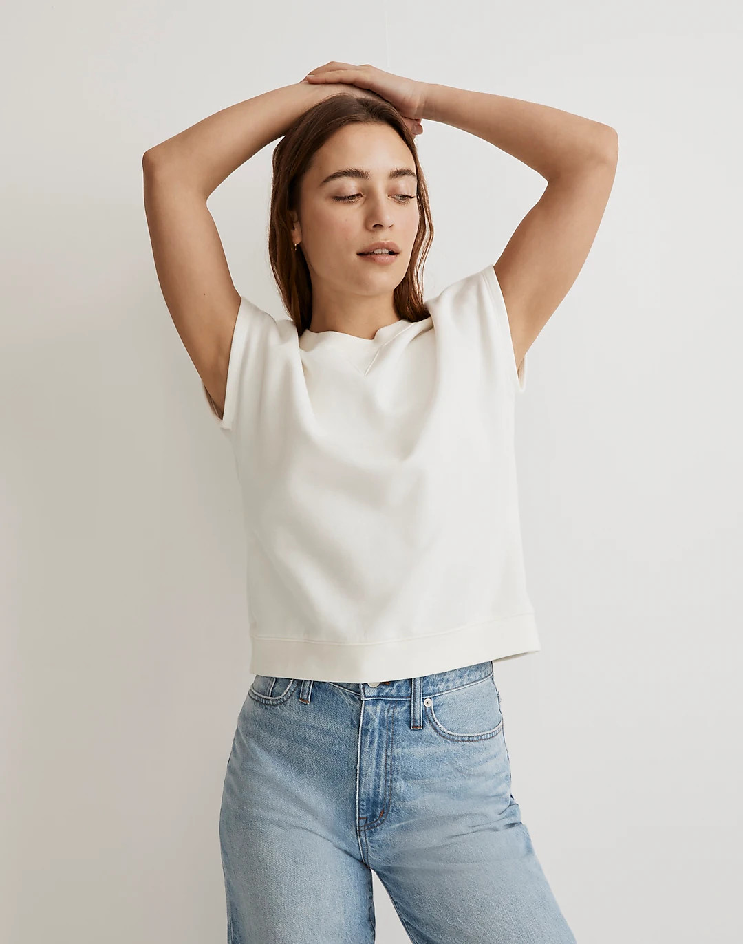 (Re)sourced Cotton Short-Sleeve Relaxed Sweatshirt | Madewell