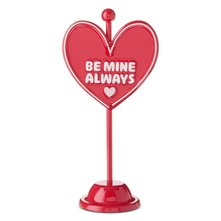 Metal Be Mine Always Heart Tabletop Sign, Red, 7", Valentine's Day by Way To Celebrate | Walmart (US)