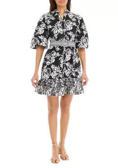 Crown & Ivy™ Women's Puff Sleeve Floral Mini Dress | Belk
