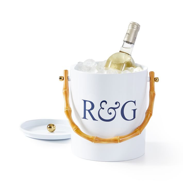 Bamboo Enamel Ice Bucket | Mark and Graham