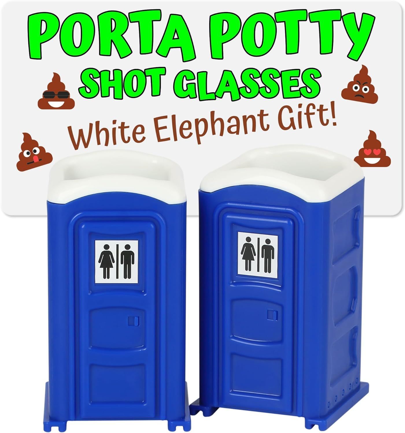 Porta Potty Shot Glasses, Top Choice for Your #2 Humor, Funny Shot Glasses, Gag Gift for Men, Whi... | Amazon (US)