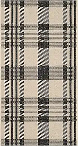 SAFAVIEH Courtyard Collection Accent Rug - 2' x 3'7', Black & Bone, Plaid Design, Non-Shedding & ... | Amazon (US)
