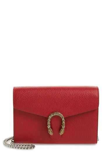 Women's Gucci Dionysus Leather Wallet On A Chain - None | Nordstrom