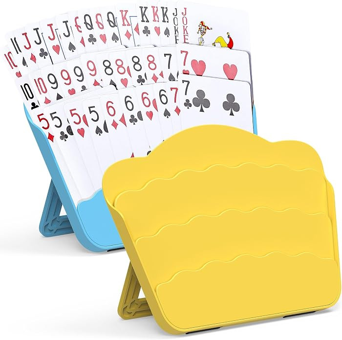 Playing Cards Holders Stands Decks w/Foldable Tabletop Stand, 3 Layers Design for Poker UNO Cards... | Amazon (US)