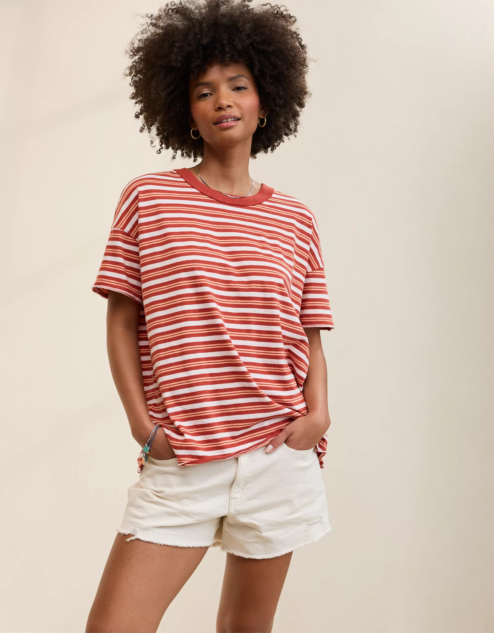 Aerie Oversized Crew Boyfriend T-Shirt | Aerie