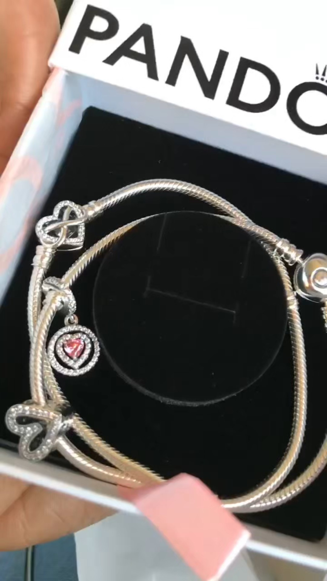Pandora heart Bracelet Pink heart charms , charms bracelets , designer 

#LTKFindsUnder100 #LTKActive