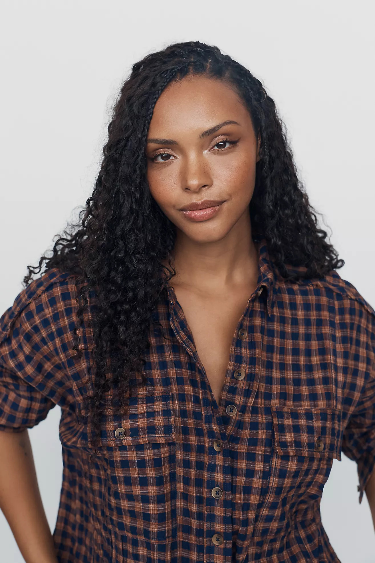 Pilcro Cropped Plaid Shirt | Anthropologie (US)