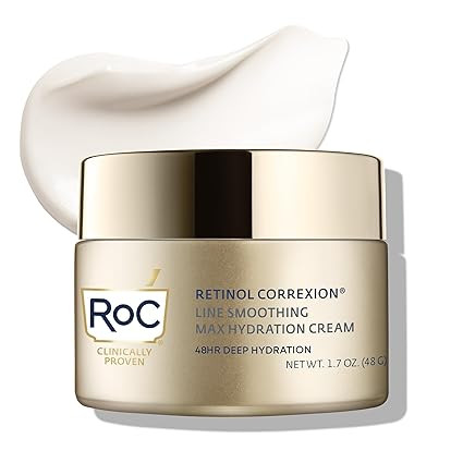 RoC Retinol Correxion Max Daily Hydration Anti-Aging Face Moisturizer with Hyaluronic Acid, Oil F... | Amazon (US)