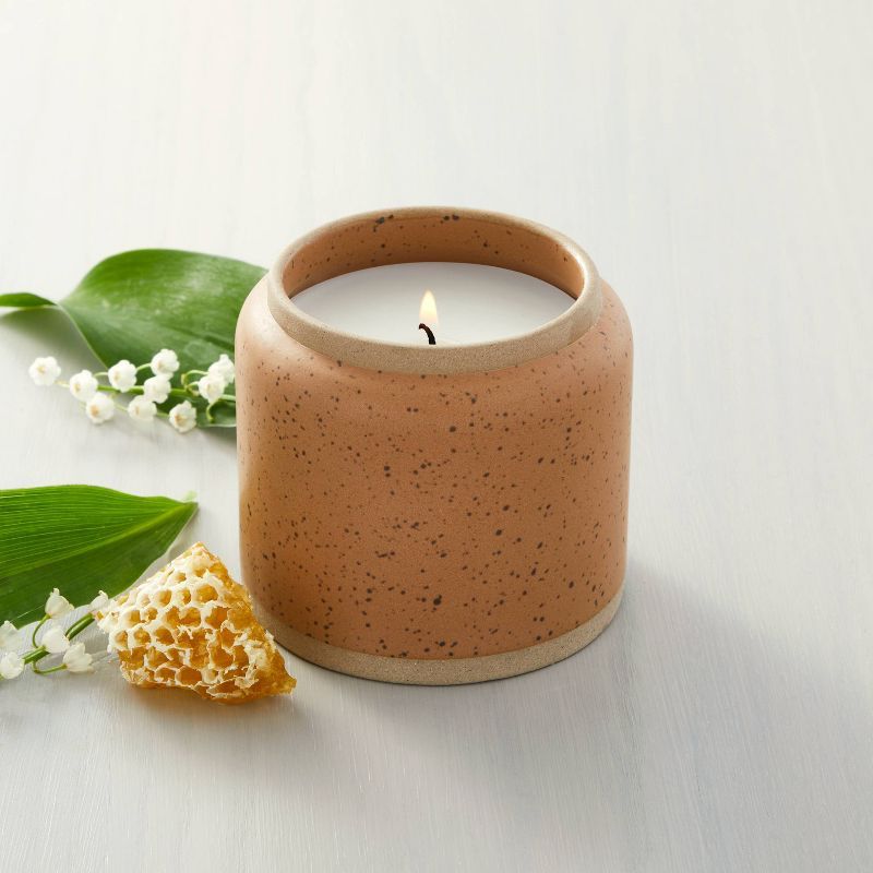 Salted Honey Speckled Ceramic Candle Tan- Hearth & Hand™ with Magnolia | Target