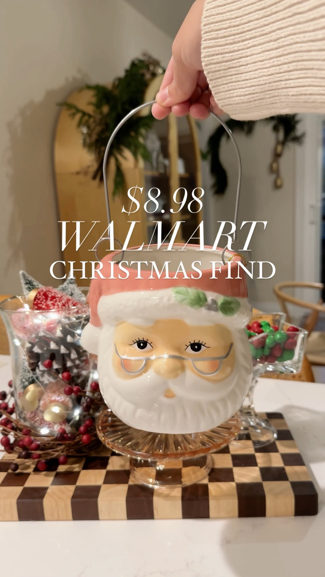 Pink Santa Christmas find at Walmart that will sell out! 

#LTKhome #LTKSeasonal #LTKHoliday