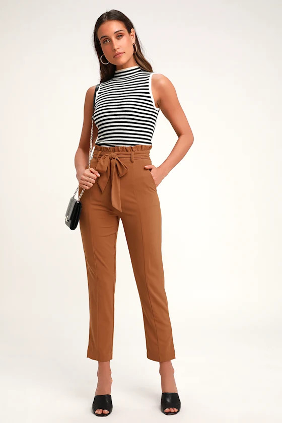 Set Your Goals Camel Brown Paper Bag Waist Pants | Lulus (US)