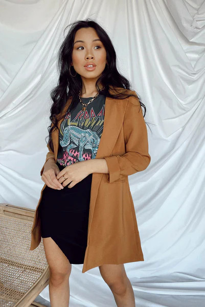 The Adair Blazer in Camel | Vestique