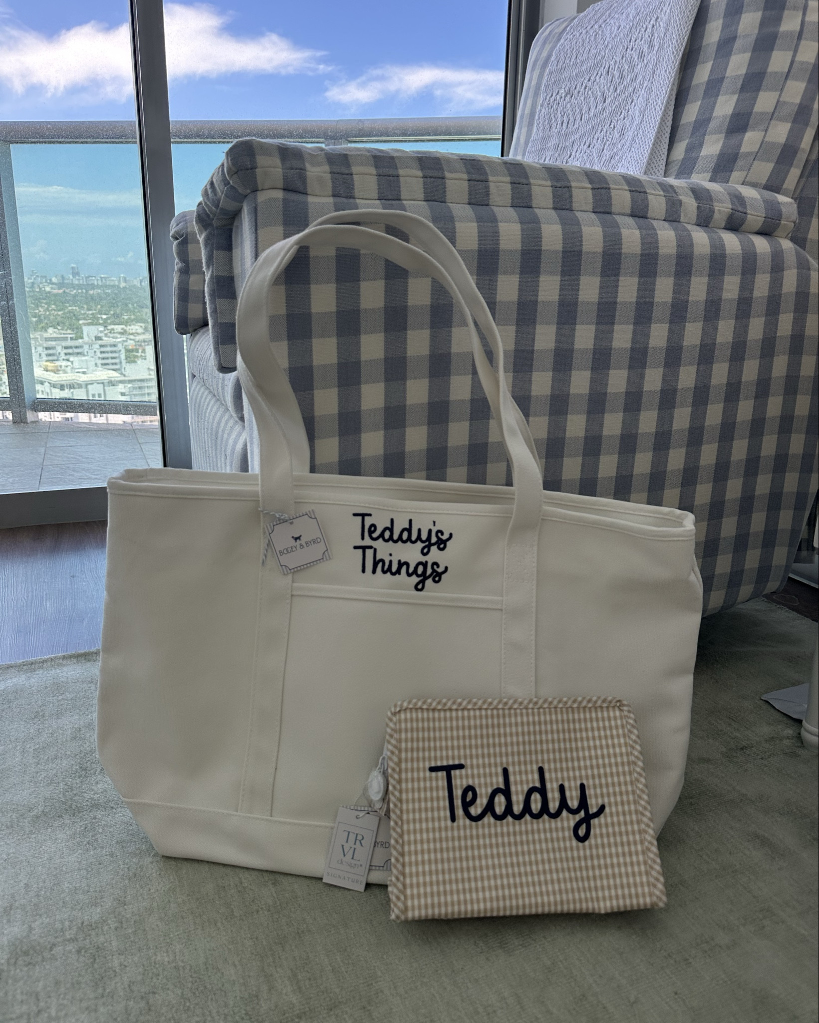 SARAM15 for 15% off your purchase!

Bogey and Byrd baby & toddler everyday accessories! I am planning to use the tote for a stroller bag or toy bag for when we travel out of the house, and the zipper pouch to hold diapers in!

Zipper pouch: size medium, in color gingham khaki, font Mindy in navy thread.

#LTKMothersDay #LTKBaby #LTKTravel