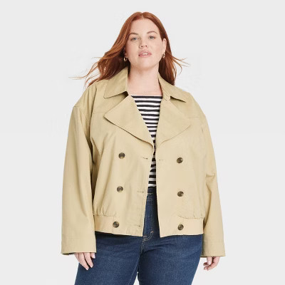 Women's Trench Coat - Universal Thread™ Tan 1X | Target