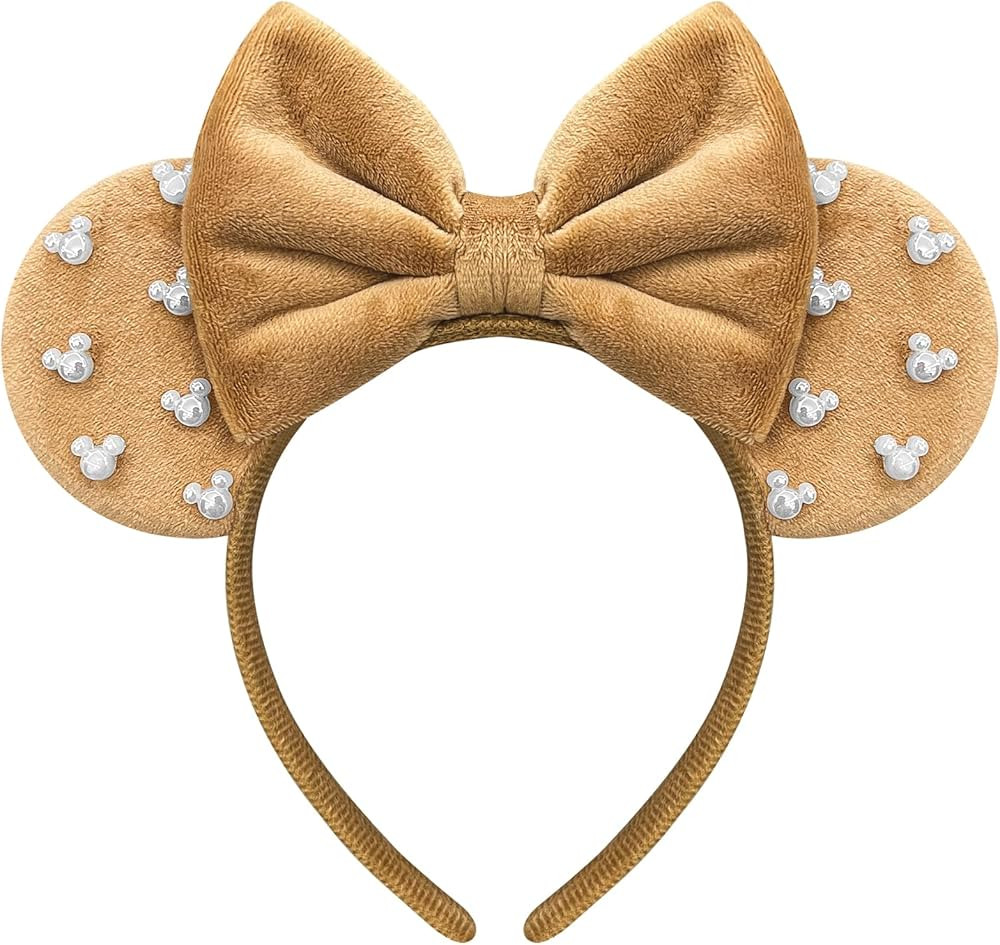 Mouse Ears Headband for Women Neutral Fuzzy Mouse Ears Minnie Ears Mickey Ears Park Ears Christma... | Amazon (US)