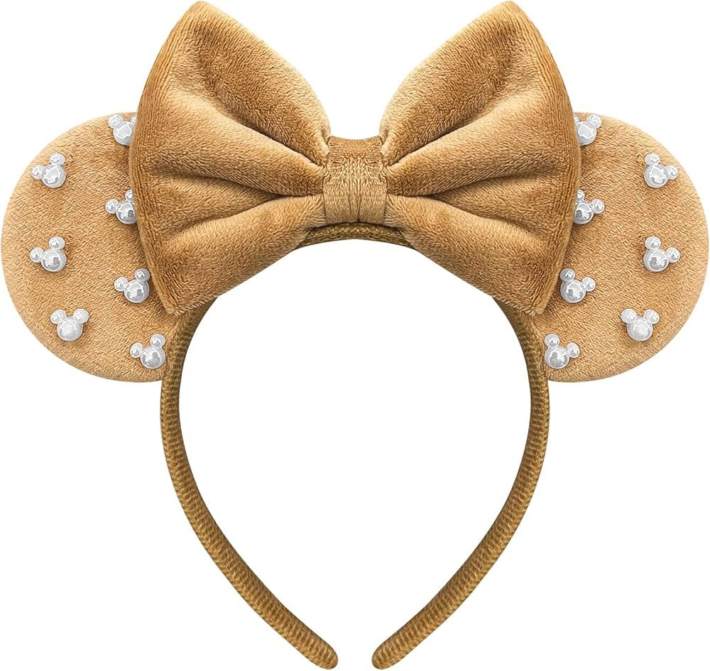 Trnerm Mouse Ears Headband for Women Neutral Fuzzy Mouse Ears Minnie Ears Mickey Ears Park Ears C... | Amazon (US)