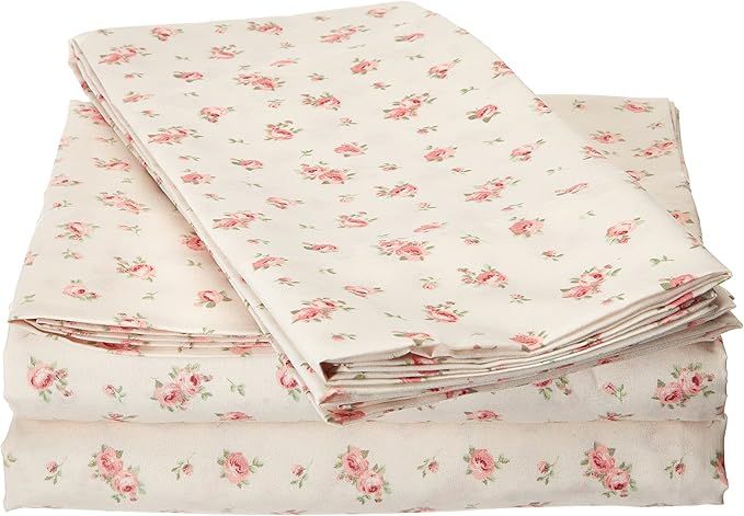 Amrapur Microfiber Sheet Set | Luxuriously Soft 100% Microfiber Rose Printed Bed Sheet Set with D... | Amazon (US)